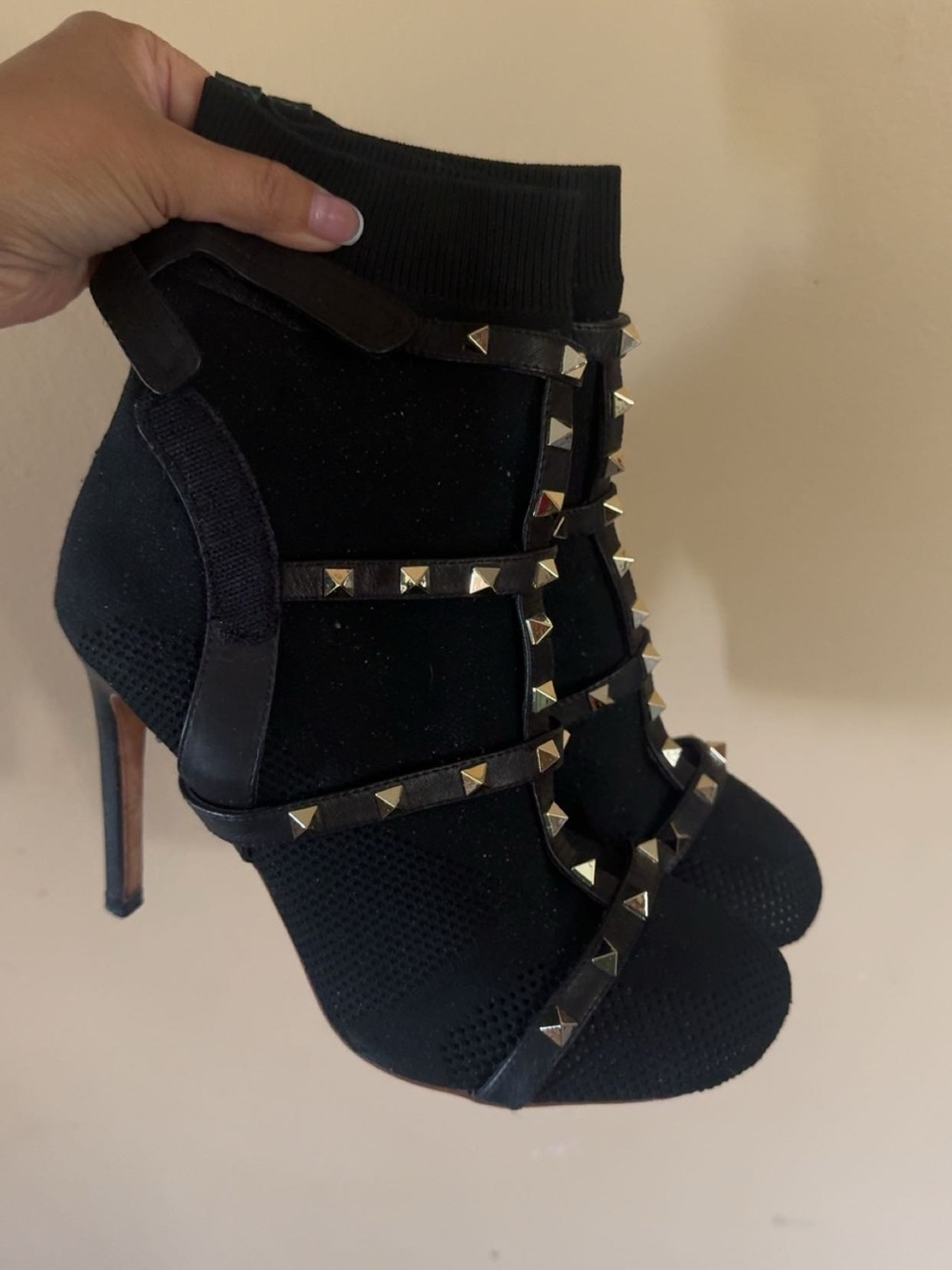 Valentino studded heeled booties